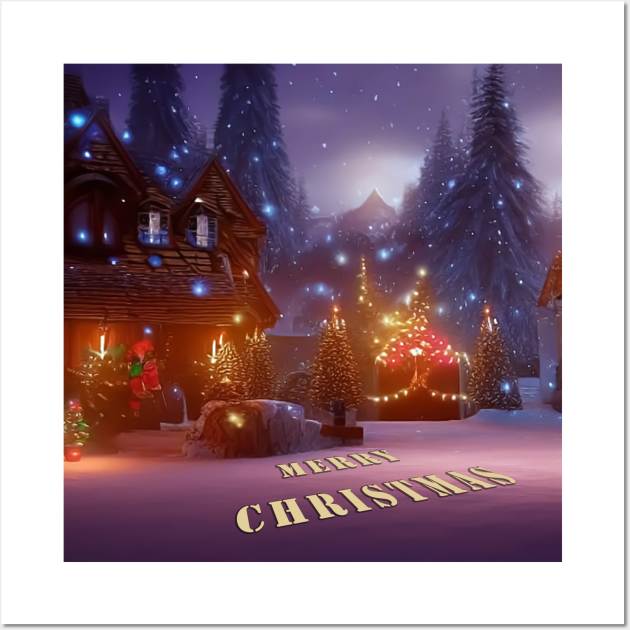 Christmas Night Wall Art by Feel Imagine Create